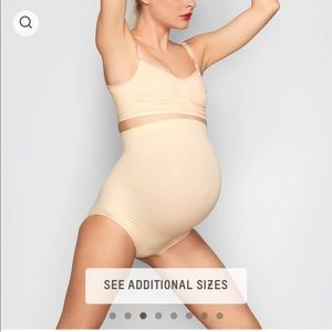 SKIMS MATERNITY SCULPTING HIGH WAIST BRIEF | CLAY